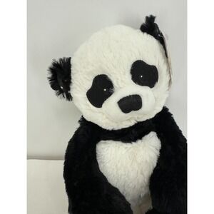 Demdaco 12" Panda Bear Polka Dot Ears Feet Stuffed Animal 2020 Plush